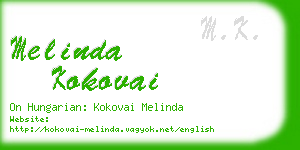 melinda kokovai business card
